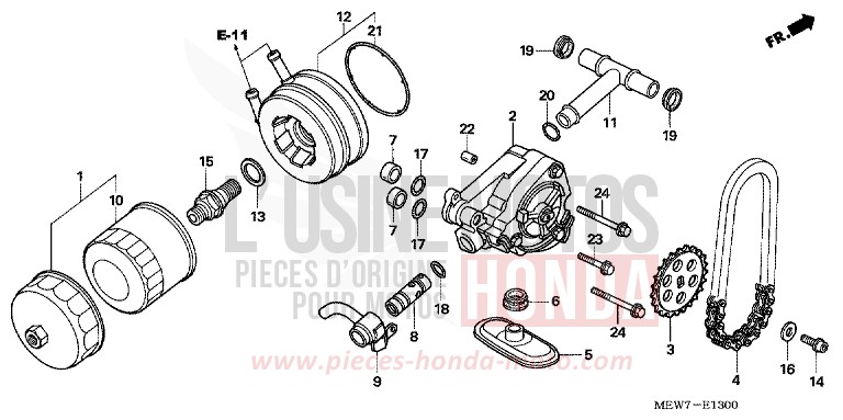 OIL FILTER/OIL PUMP for Deauville ABS PEARL CONCOURS BLACK (NHA65) from 2007